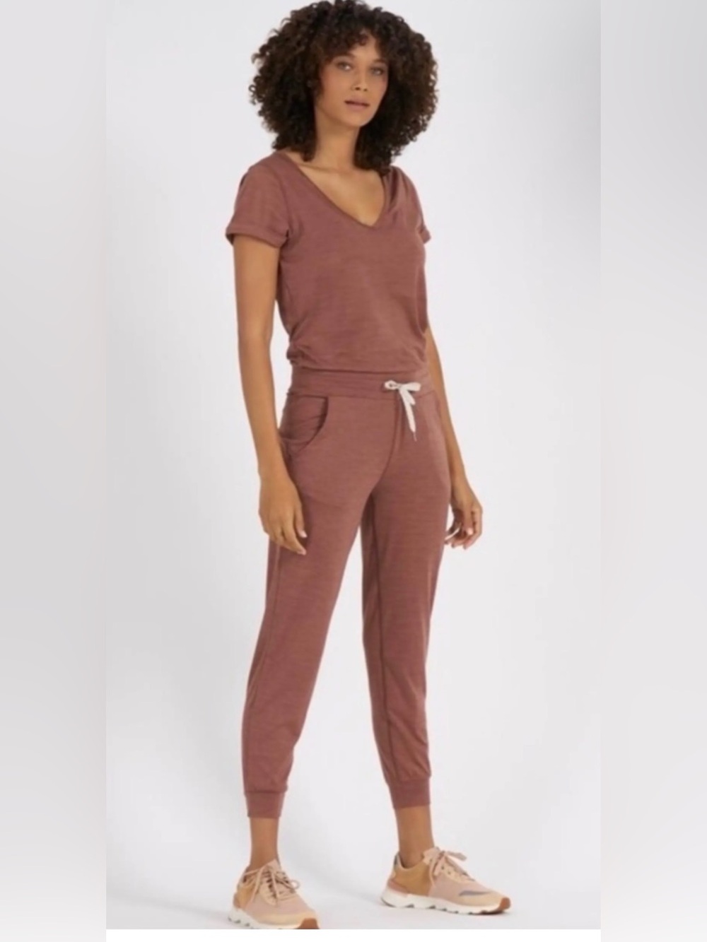 Vuori Buttery Soft Medium Relaxed Jumpsuit Cinnamon Size Medium Nearly New